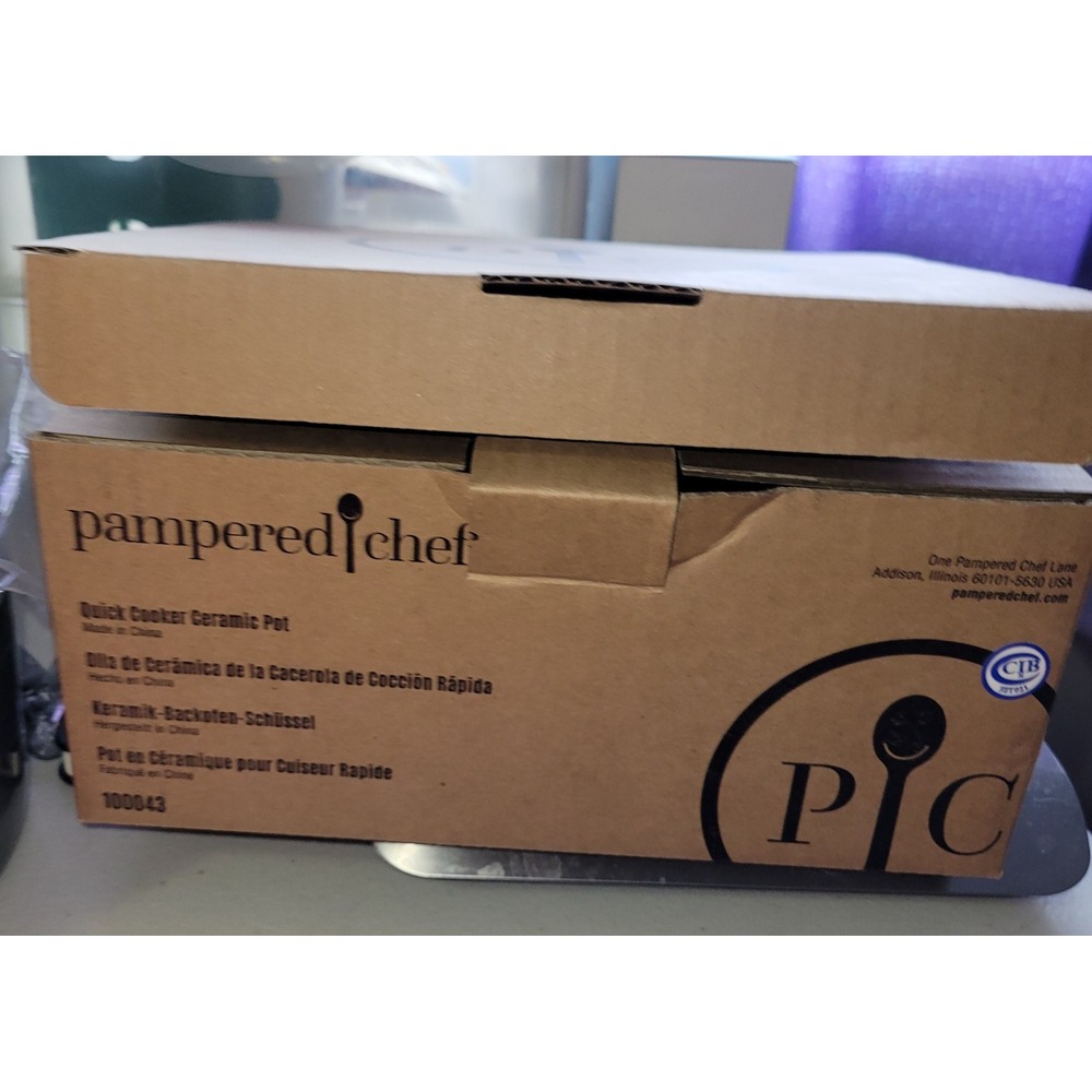 Pampered Chef Ceramic Pot #100043 For Quick Cooker Replacement Extra